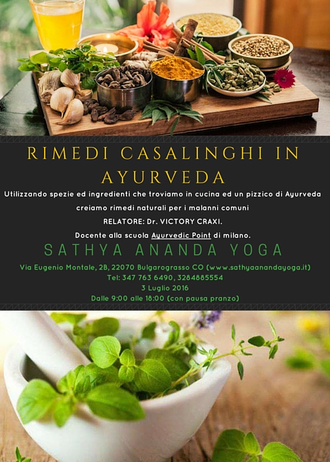 RIMEDI CASALINGHI IN AYURVEDA